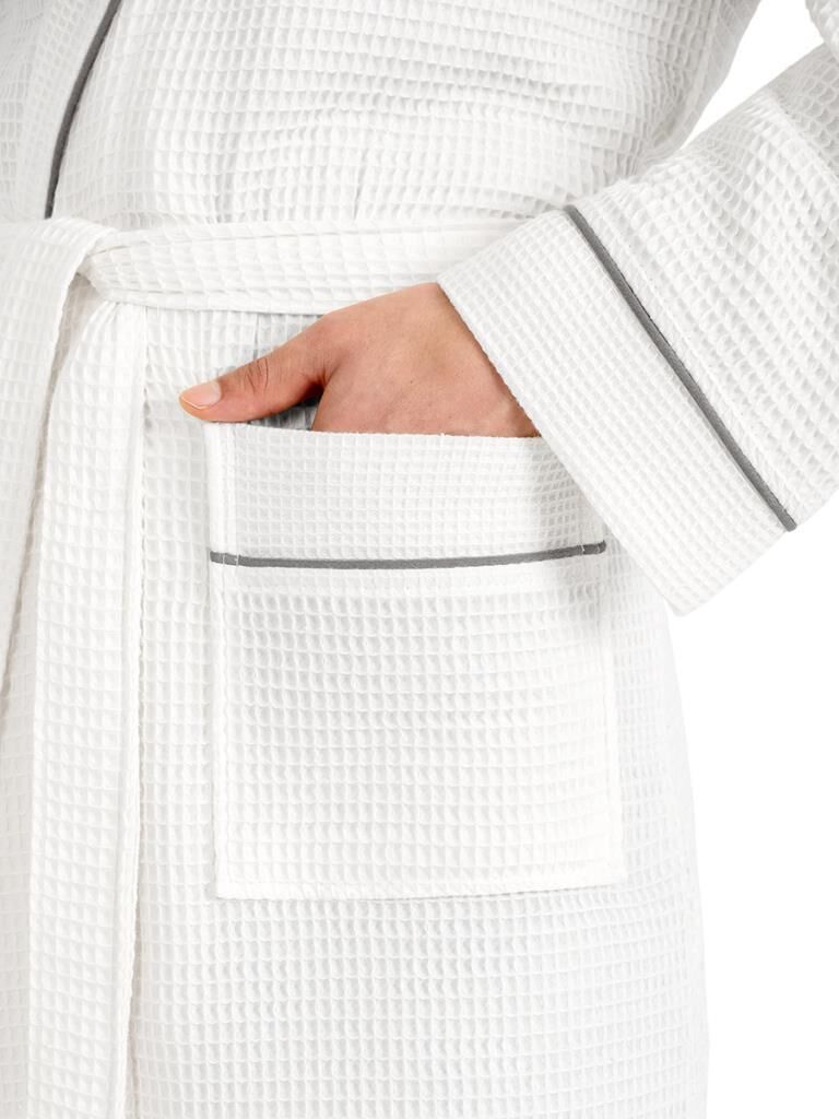 Torshon Pamuk Bornoz Salyaka Aleron Serisi Beyaz - 3XL