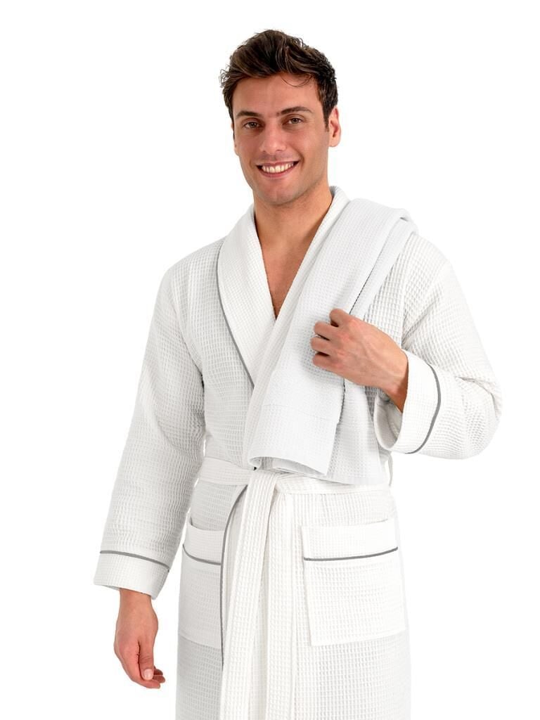 Torshon Pamuk Bornoz Salyaka Aleron Serisi Beyaz - 3XL