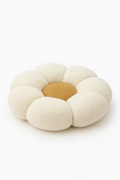 Papatya Yastık – Elyaf Dolgulu Dekoratif Yastık 33x33 cm (230 gr) Ekru - 43 X 43