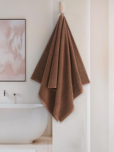 Cotton %100 Banyo Havlusu 70x140 cm Koyu Kahverengi - 70 X 140