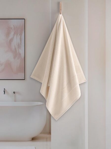 Cotton %100 Banyo Havlusu 70x140 cm Krem - 70 X 140