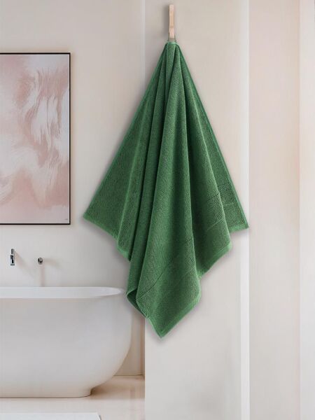 Cotton %100 Banyo Havlusu 70x140 cm Yeşil - 70 X 140