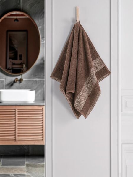 %100 Cotton Saç Havlusu Maura 50x90 cm Kahve - 50 X 90