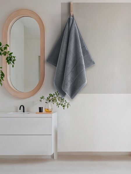 Cotton %100 Banyo Havlusu 50x90 cm Mirage Mavi - 50 X 90