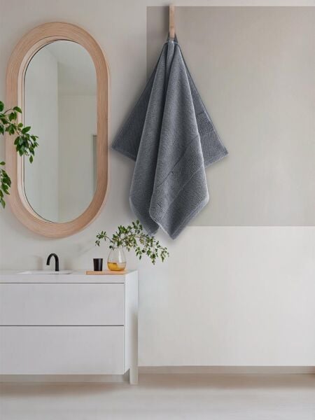 Cotton %100 Banyo Havlusu 50x90 cm Mirage Mavi - 50 X 90