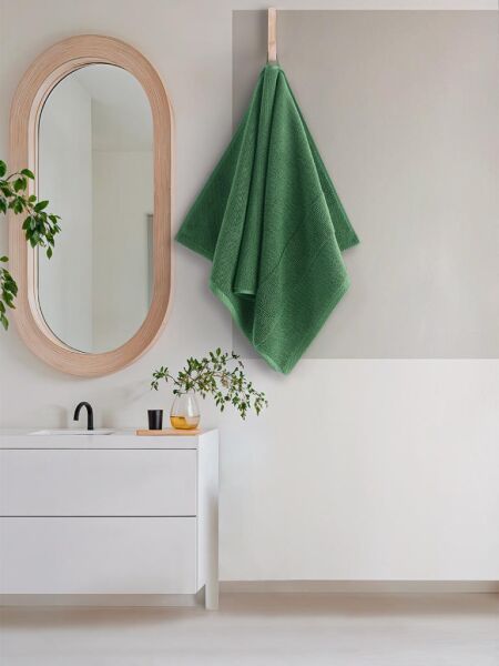 Cotton %100 Banyo Havlusu 50x90 cm Yeşil - 50 X 90