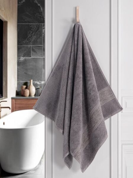 %100 Cotton Saç Havlusu Maura 70x140 cm Gri - 70 X 140
