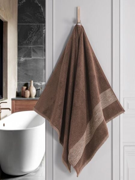 %100 Cotton Saç Havlusu Maura 70x140 cm Kahve - 70 X 140