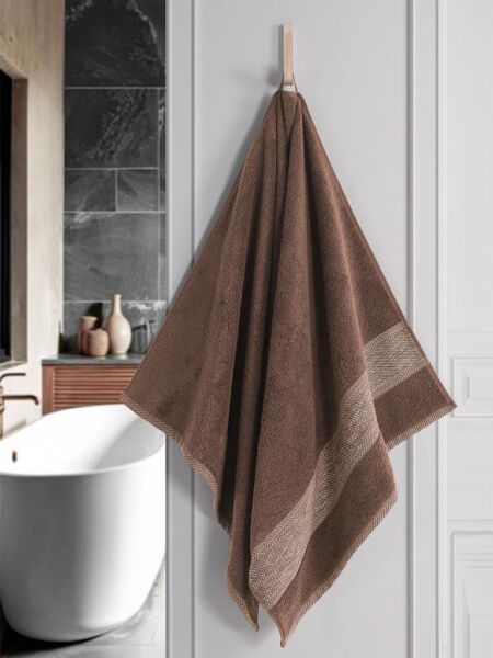 %100 Cotton Saç Havlusu Maura 70x140 cm Kahve - 70 X 140