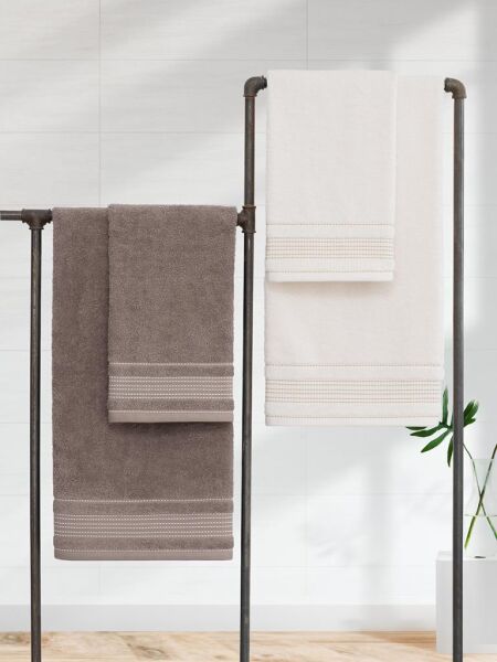 Premium 4 lü Havlu Seti Ladin 50x90/70x140 cm Asorti-3 - 70 X 140