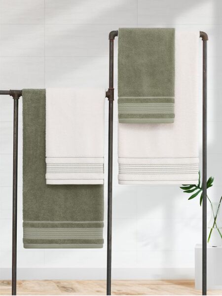 Premium 4 lü Havlu Seti Ladin 50x90/70x140 cm Asorti-5 - 70 X 140