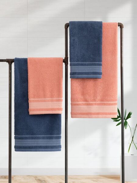 Premium 4 lü Havlu Seti Ladin 50x90/70x140 cm Asorti-6 - 70 X 140