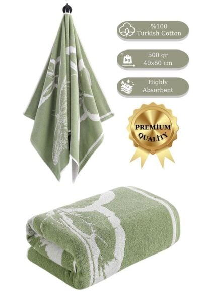 Cotton Havlu Kelebek Desen Karna 500 Gr. 40x60 Cm Asorti-3 - 40 X 60