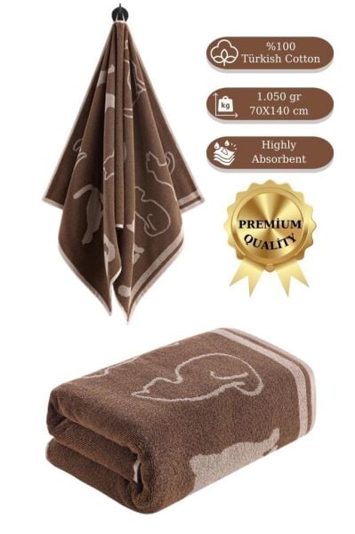 Cotton Havlu Kedi Desen Karna 500 Gr. 40x60 Cm Asorti-2 - 40 X 60