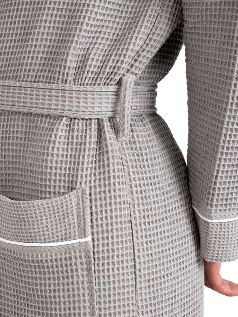 Torshon Pamuk Bornoz Salyaka Aleron Serisi Gri - XL