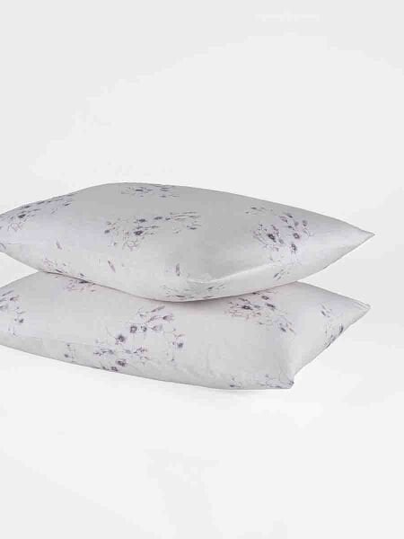 Yastık Kılıfı 2’li Saten Zarif Dokunuş Baskılı V7- - 50 X 70