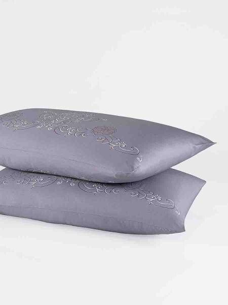 Yastık Kılıfı 2’li Saten Zarif Dokunuş Baskılı V7- - 50 X 70