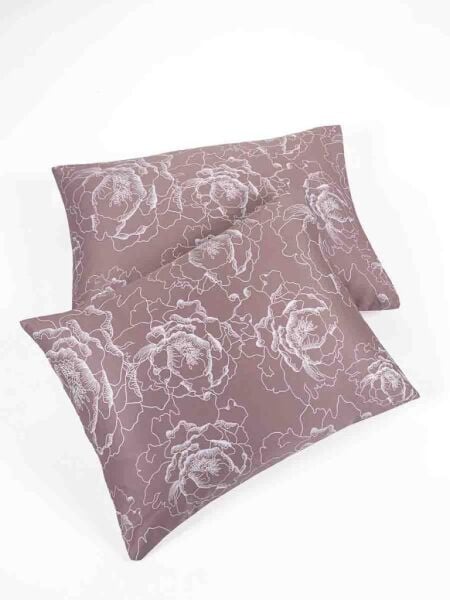 Yastık Kılıfı 2’li Saten Zarif Dokunuş Baskılı V1 - 50 X 70