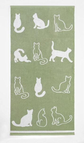 Cotton Havlu Kedi Desen Karna 500 Gr. 40x60 Cm Asorti-3 - 40 X 60