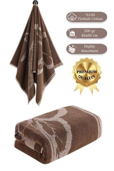 Cotton Havlu Kelebek Desen Karna 500 Gr. 40x60 Cm Asorti-2 - 40 X 60