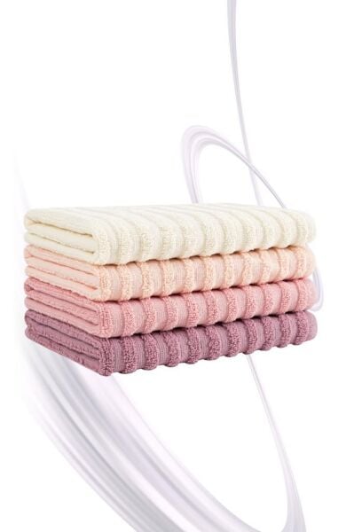 Mutfak Havlu Şal Seti 4 lü Ramla SoftLine Çizgili Dokuma Renkli - 40x65 cm Asorti-3 - 40 X 65