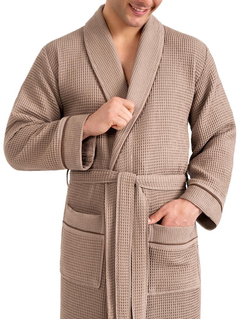 Torshon Pamuk Bornoz Salyaka Aleron Serisi Sütlü Kahve - 2XL