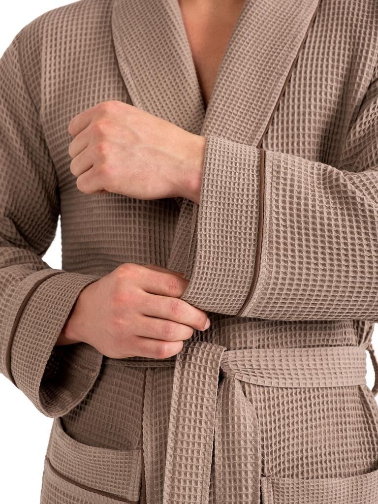 Torshon Pamuk Bornoz Salyaka Aleron Serisi Sütlü Kahve - 2XL