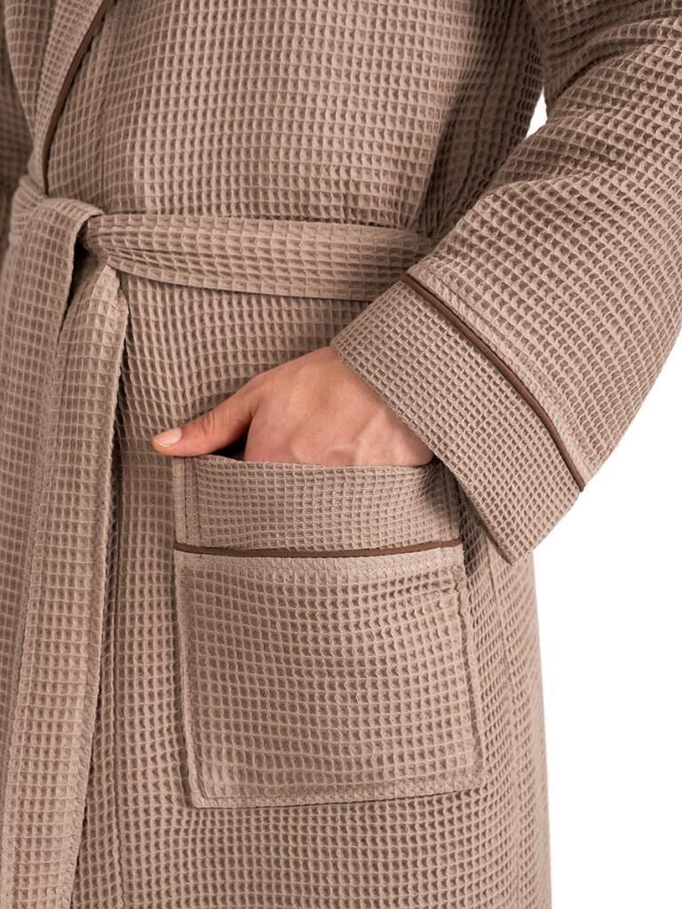 Torshon Pamuk Bornoz Salyaka Aleron Serisi Sütlü Kahve - 2XL