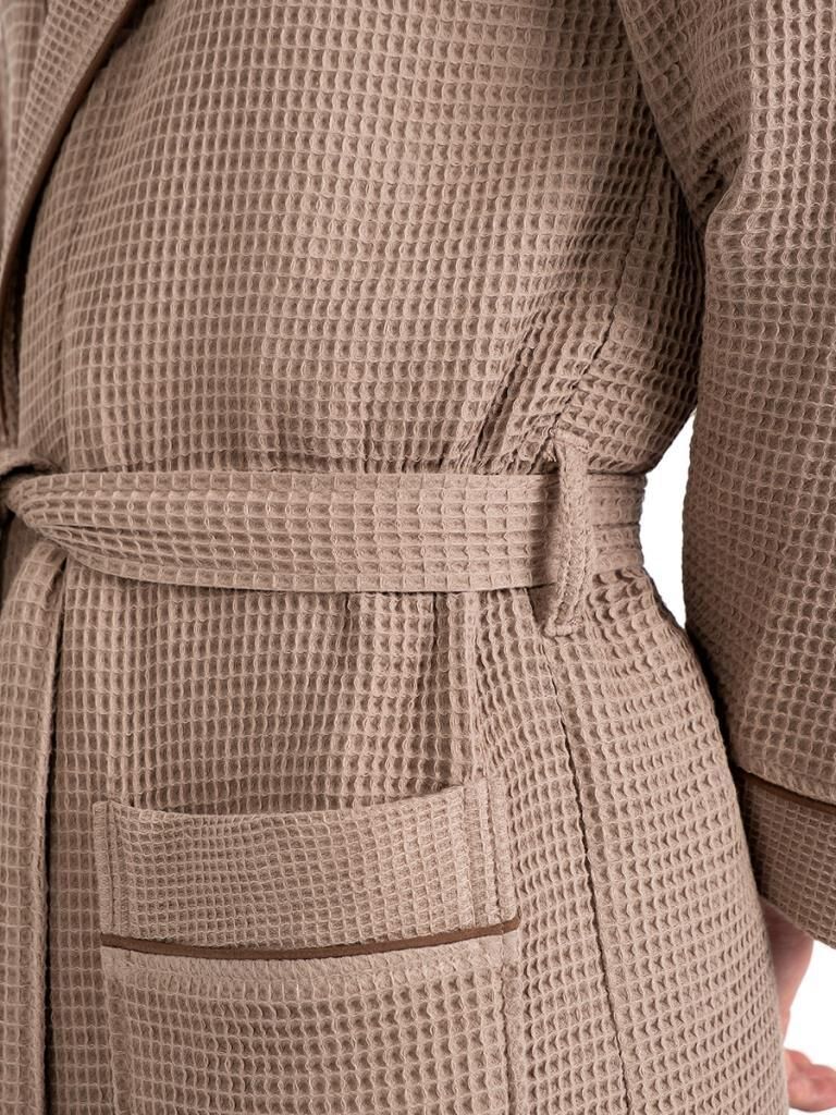 Torshon Pamuk Bornoz Salyaka Aleron Serisi Sütlü Kahve - 2XL