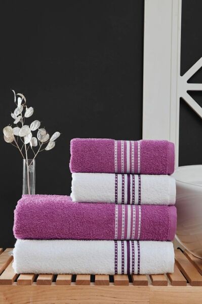 4 Lü Banyo Havlusu Seti Elvin - 70x140