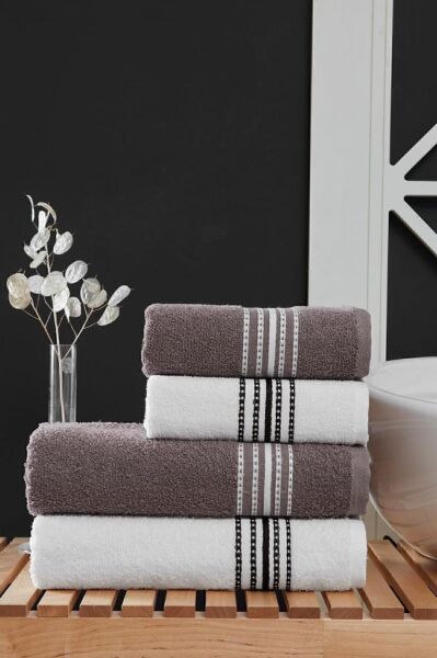 4 Lü Banyo Havlusu Seti Elvin - 70x140