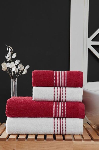 4 Lü Banyo Havlusu Seti Elvin - 70x140