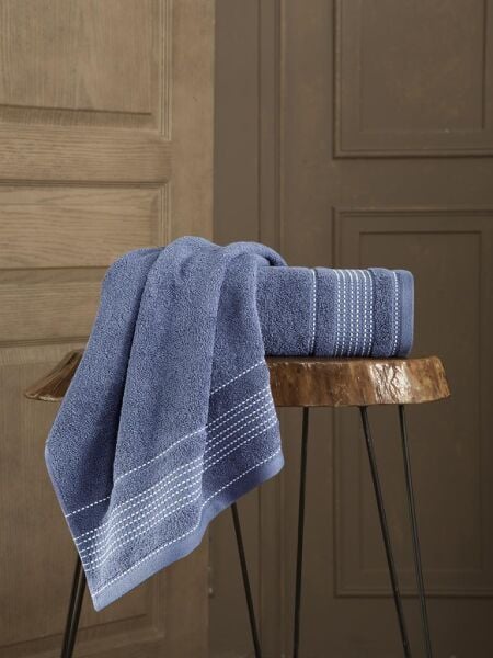 Ladin Pamuk Banyo Havlusu 70x140 İndigo