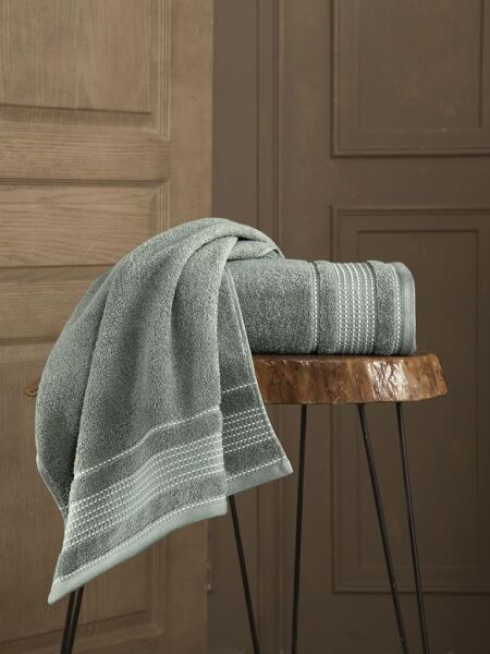 Ladin Pamuk Banyo Havlusu 70x140 Haki Yeşil