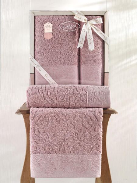 Cotton Jakarlı Novra Havlu Takımı 50x90