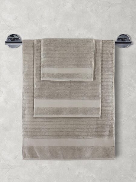 Flow Pamuk Yüz Havlusu 70x140 Sütlü Kahverengi