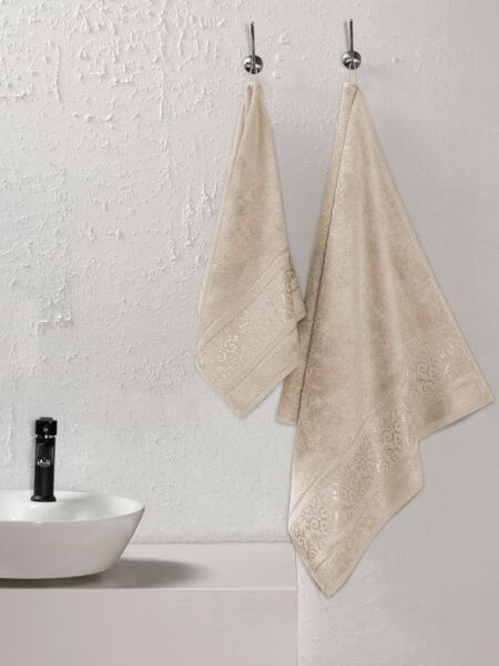 Bambu Havlu Takımı Doğal ve Yumuşak Dokulu 50x90