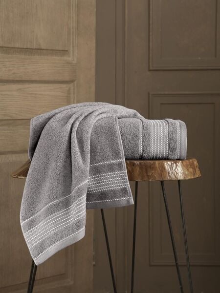 Pamuk Havlu Takımı 2 li Ladin 50x90/70x140 cm Şampanya - 50 X 90