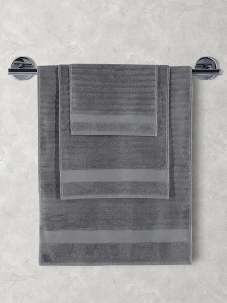Flow Pamuk Yüz Havlusu 70x140 Koyu Gri